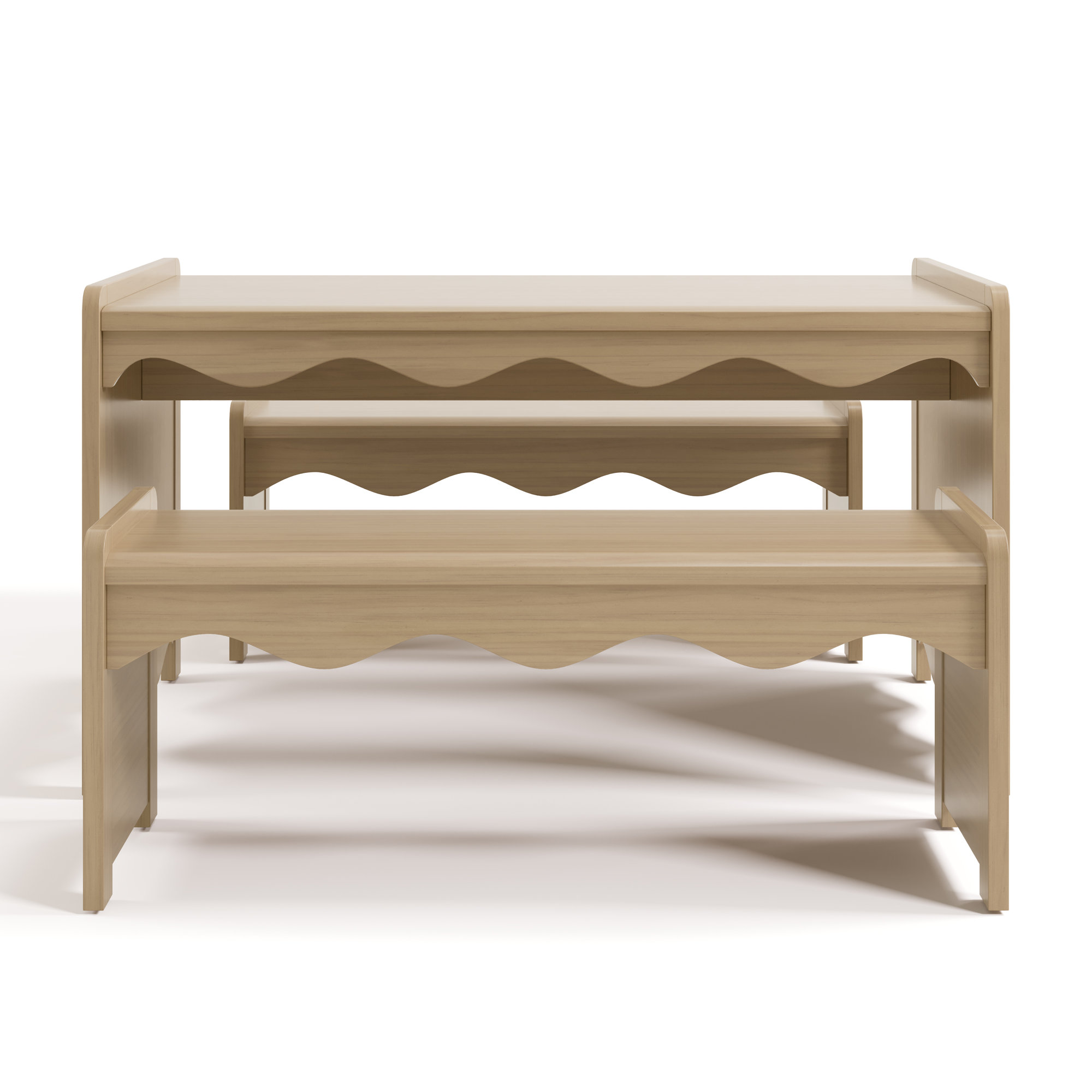 Casablanca Deluxe Montessori Indoor Kids Table And Bench Set, Driftwood