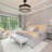 Vandela 42"  Crystal Ceiling Fan with Remote Control, and Reverse Function
