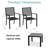 3 Pieces Patio Furniture Set, Metal Outdoor Furniture with 2 Chairs and Coffee Table, Modern Bistro Set for Garden, Balcony, Porch-133319134