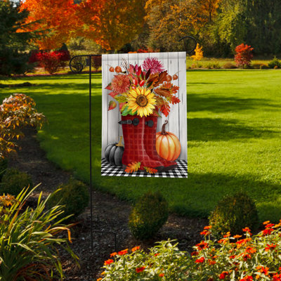 Drapeau de jardin bottes d'automne