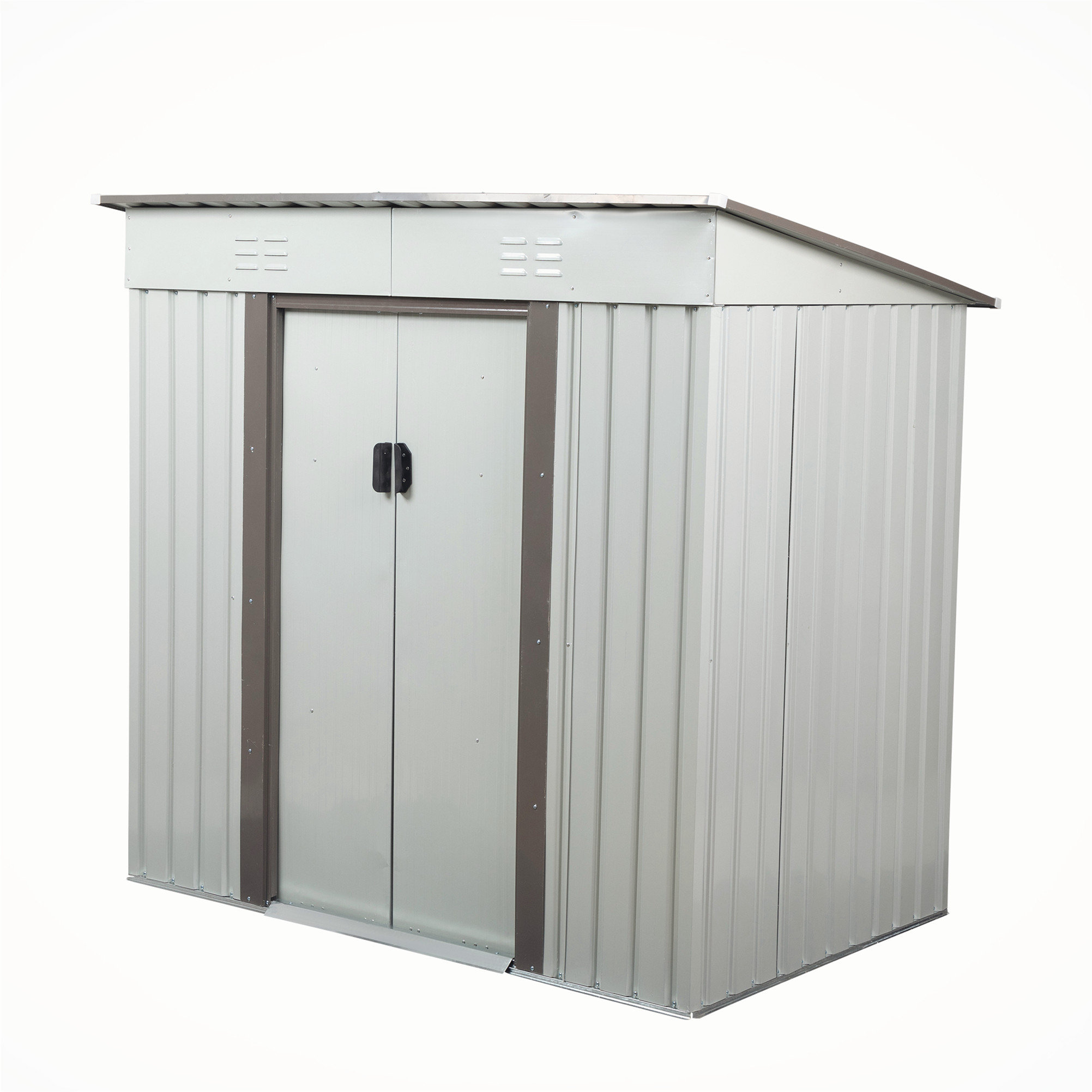 Creationstry 6 ft. W x 4 ft. D Metal Vertical Storage Shed | Wayfair