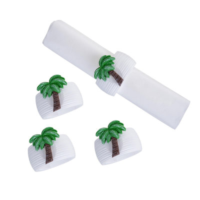 Palm Tree Napkin Ring S/4