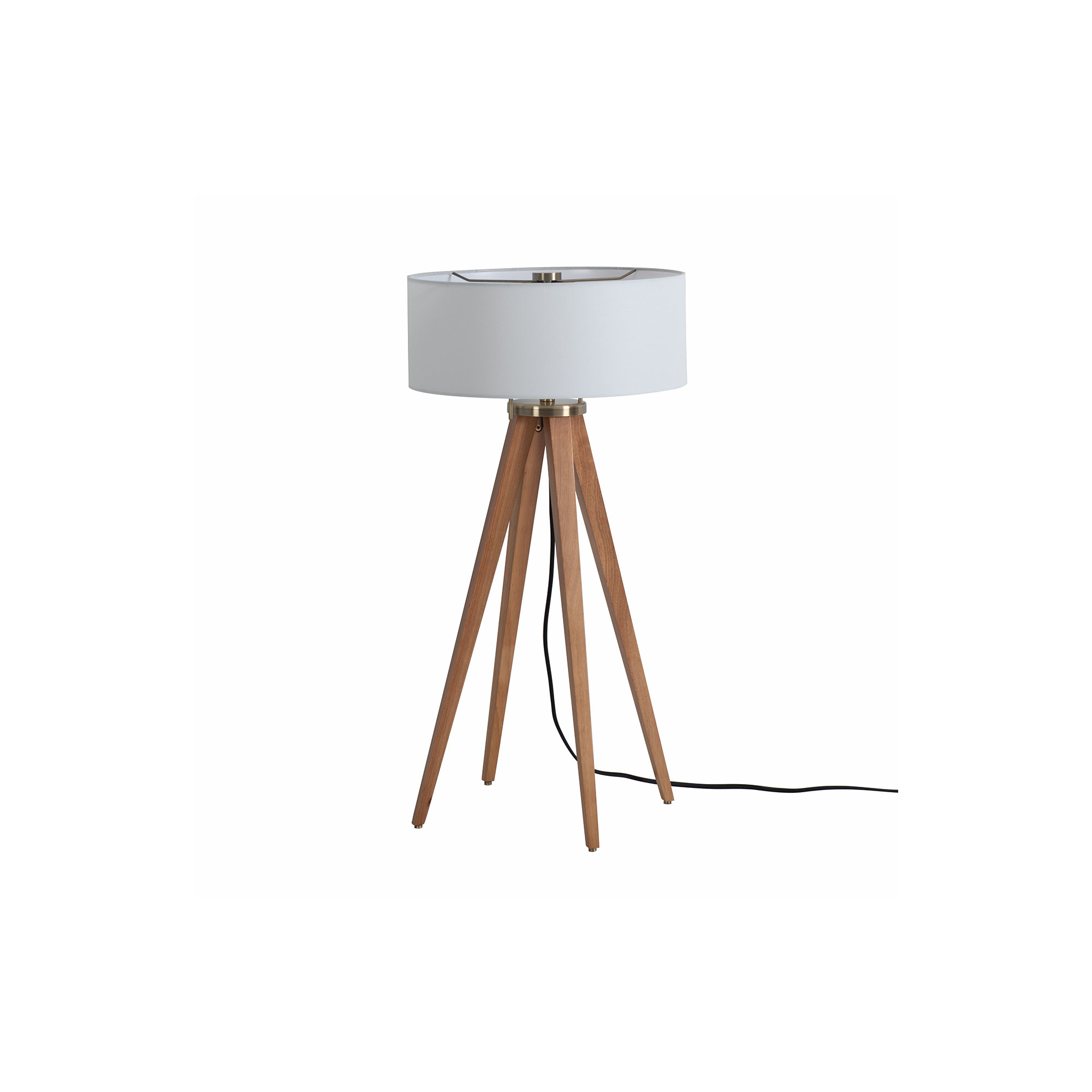 Quattro Solid Wood 31" Tripod Table Lamp, Natural Ash