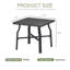 Table basse carrée d'extérieur en aluminium