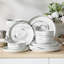 36 Piece Porcelain China Dinnerware Set - Service for 12 -2088023908