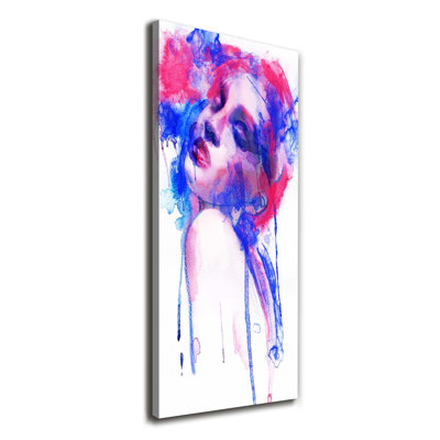 Abstraction Of A Woman - Wrapped Canvas Print