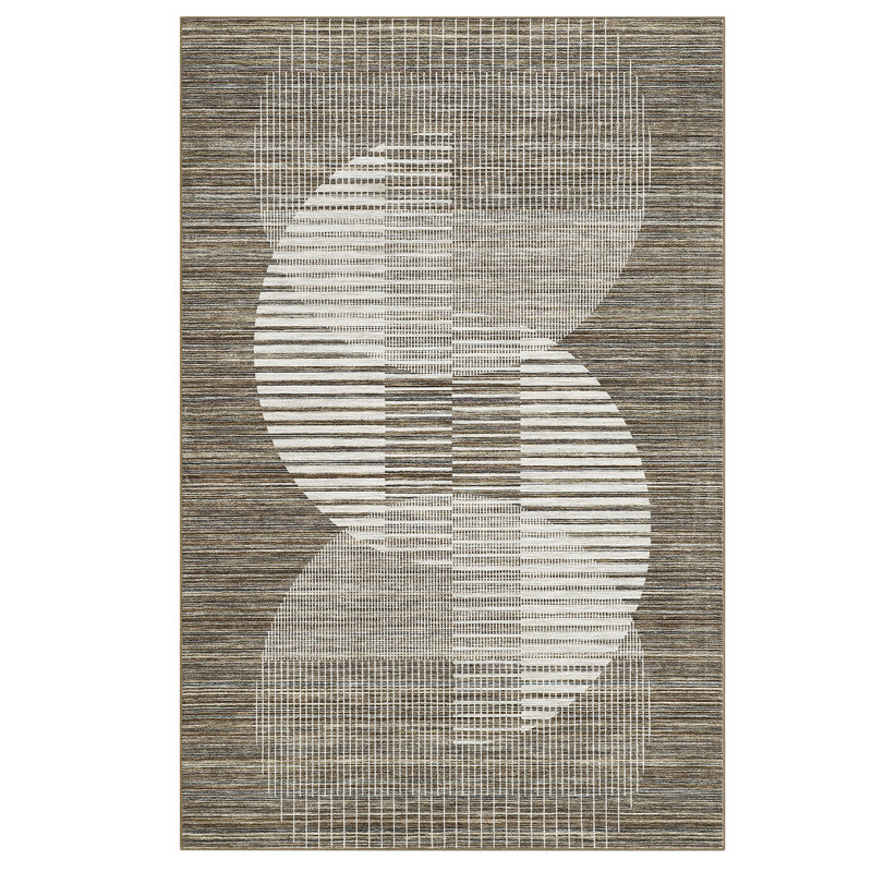 Geometric Machine Washable Rug for Living Room Indoor Carpet for Home Decor Aesthetic Non-Slip Modern Rug for Bedroom Dining Room Office Nursery Playroom Teen Dorm