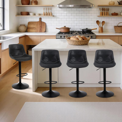 Jeninne Swivel Adjustable Height Bar Stool