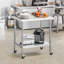 VEVOR Stainless Steel 24'' W x 40'' H Adjustable Portable Work Table-100537317