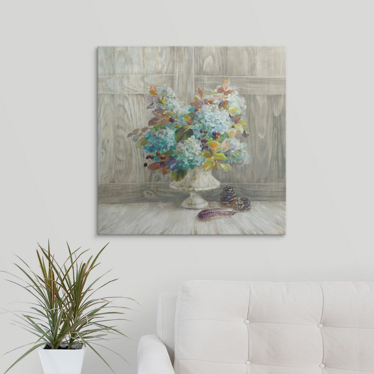 «Heldana Rustic Florals», impression Danhui Nai, H 35 po x l 35 po x P 1,5 po, Toile