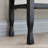 X Design Mixed Solid Wood and Metal Hall Console in Smoke Gray