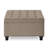Large Square Storage Ottoman With Wooden Legs, Upholstered Button Tufted Coffee Table With Nail Trims For For Living Space,Linen-745400463