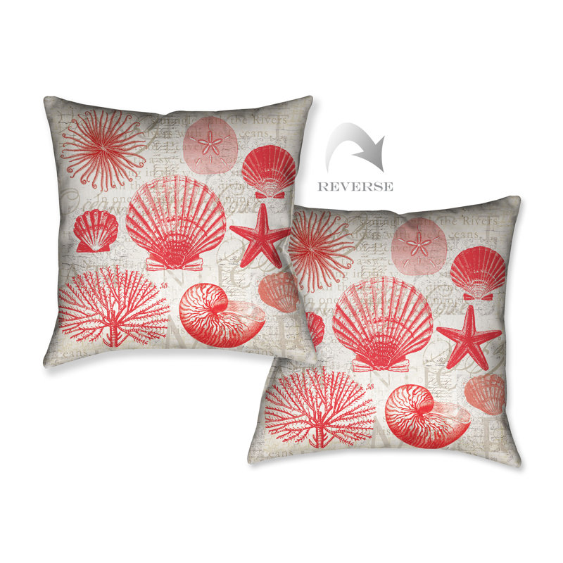 Red Shells I Throw Pillow