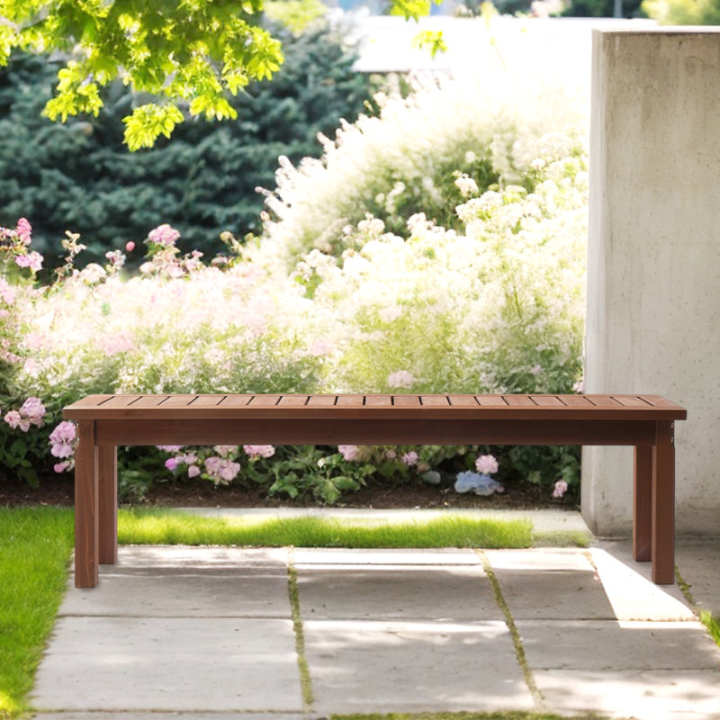 Banc en bois de sapin massif de 62 po (ensemble de 2)