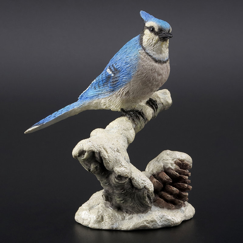 4.72 in H Blue Jay Poly Resin