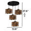 Luminaire suspendu en bois 4 lumières-1422676555