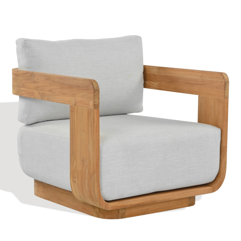 Chaise de patio pivotante en teck Nina