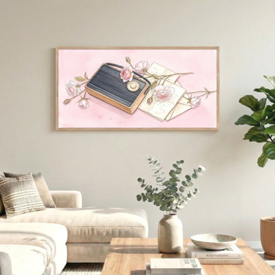 Vintage Radio Canvas Wall Art Oil Painting Print Set Of 1