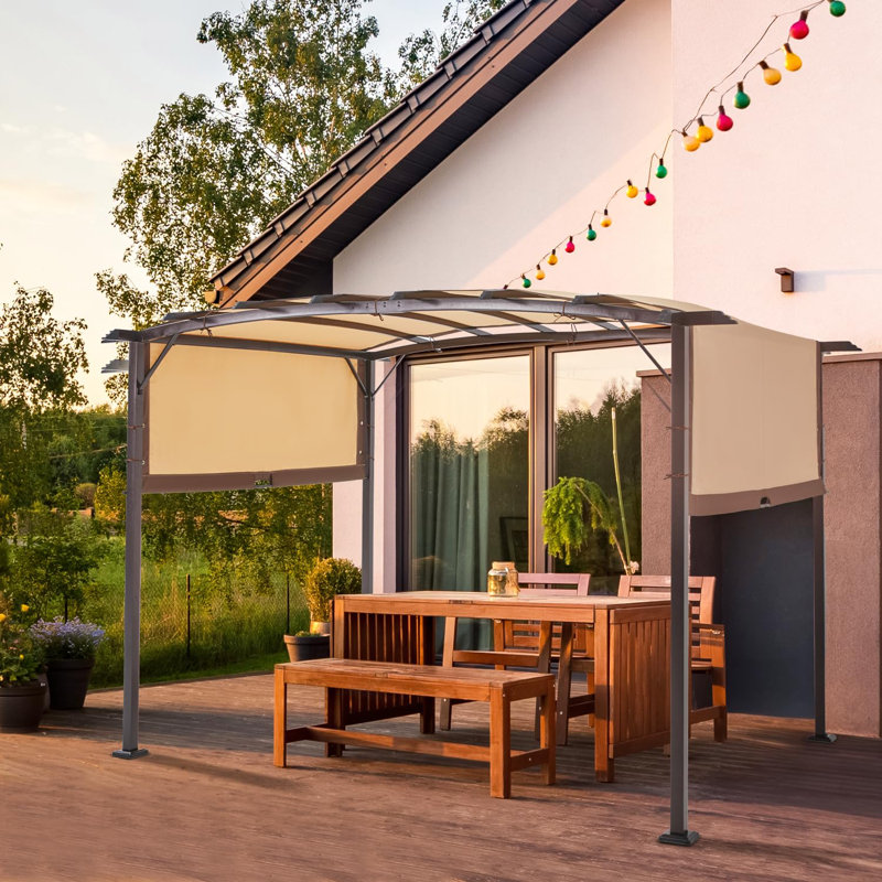 12 Ft. W X 9 Ft. D Metal Pergola with Canopy