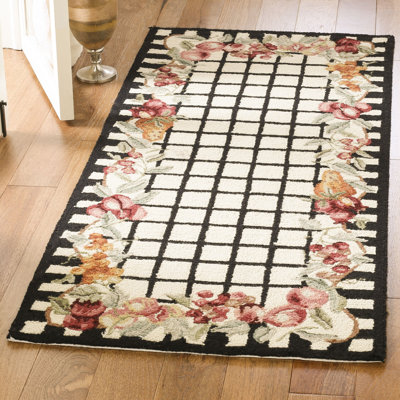 Tapis floral en laine crocheté à la main Kinchen