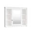 Armoire de rangement pour salle de bain avec miroir, 35 po x 28 po, construction polyvalente-1217569069