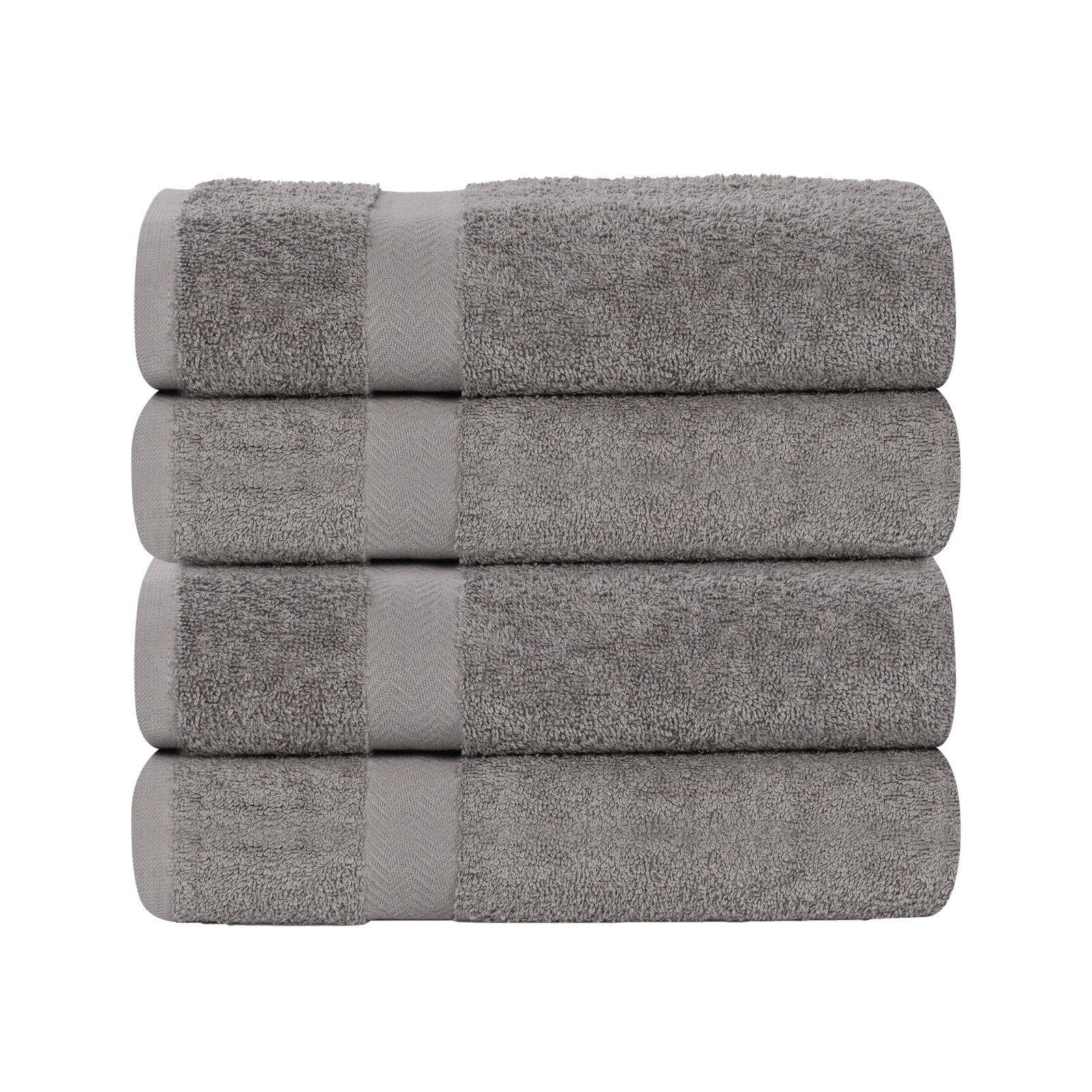 Quick-Drying Cotton Washcloth, Charcoal, 4 Pieces Towel Set
