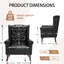 Fauteuil à oreilles 31,5 po en similicuir-675873093