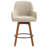 Set of 4 Swivel Upholstered 25'' Counter Stool with Solid Wood Frame & Full Back Arms-1560826921-1560826926