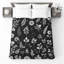 Couvre-lit matelassé noir à motif floral toutes tailles-126079332