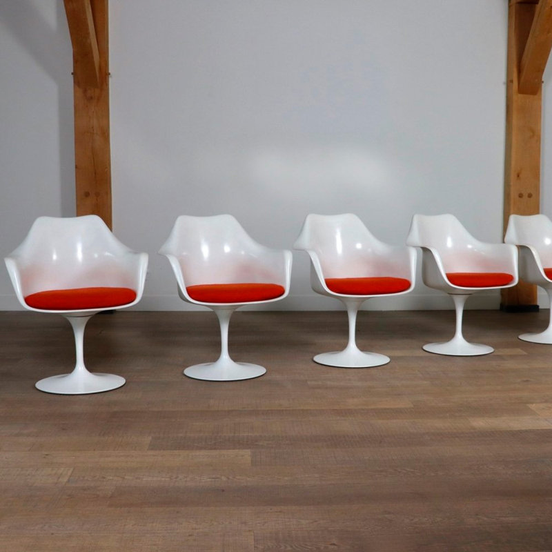 Chaise de salle à manger Paco, Rouge