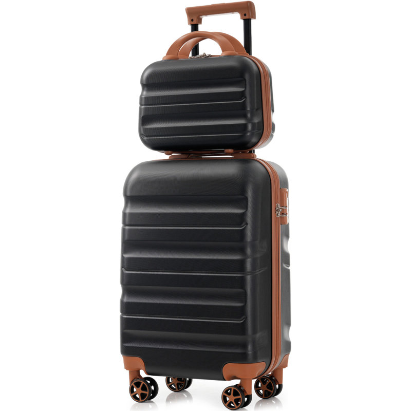 Ensemble 6 pièces de valises rigides en ABS - Valises légères et durables avec deux roues pivotantes, tailles de bagage à main et pour bagages
