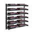 Support à vin industriel mural en bronze doré et noir mat Abbie-Marie 27 bouteilles - H 45 po x l 14,75 po-2031397383-2031484348