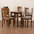 Baxton Studio Lilly Modern and Contemporary Grey Fabric Upholstered and Dark Brown Finished Wood 5-Piece Dining Set-1246887035-1316786924