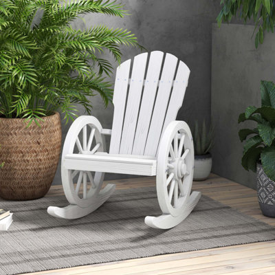 Chaise berçante en bois