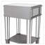 Table de chevet Hikeem en argent