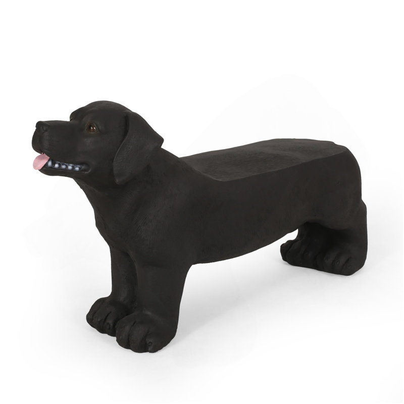 MGO DOG BENCH, Outdoor Bench, Matte Black + Black, No Assembly Required, Black