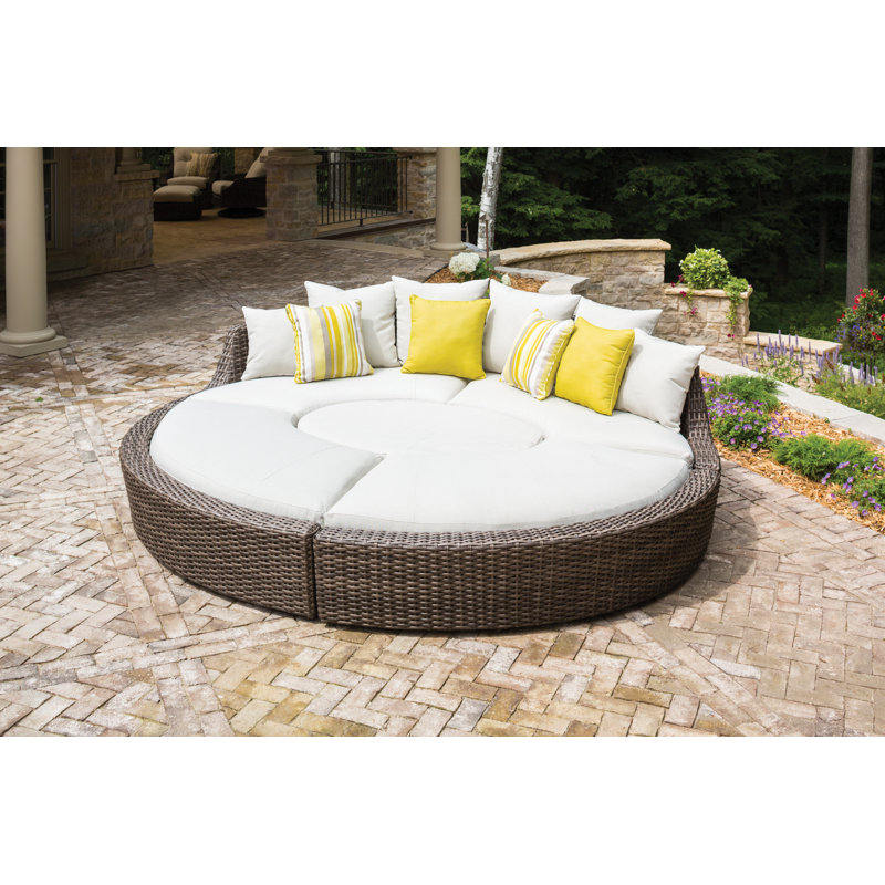 Largo Outdoor Ottoman, Demo Oatmeal