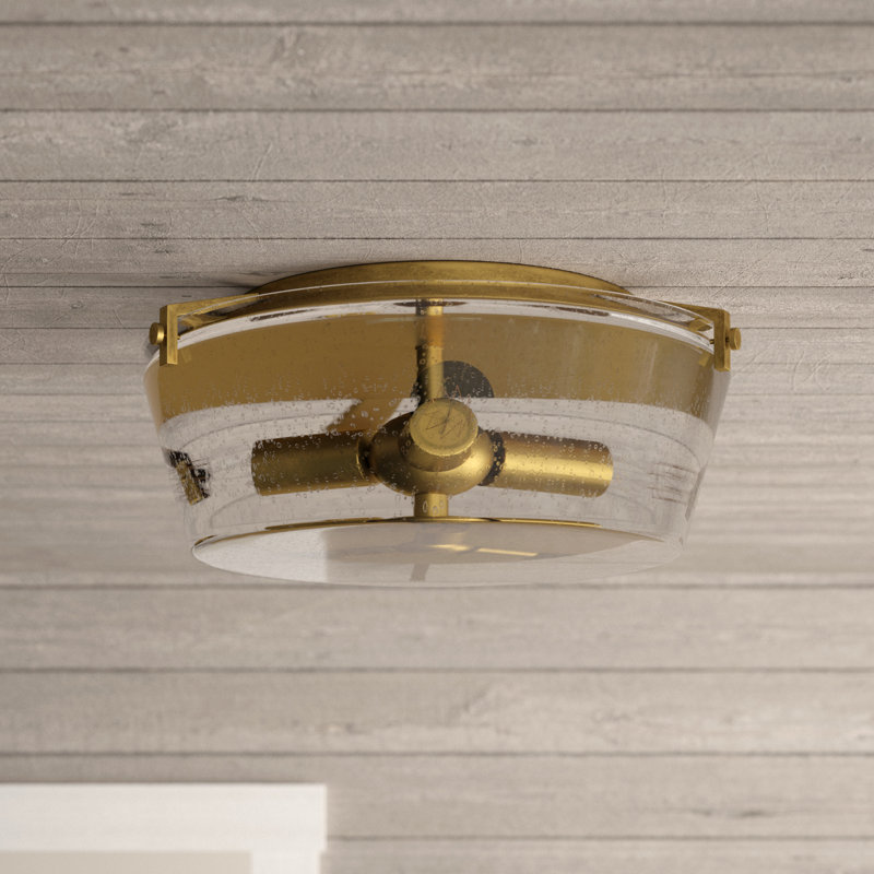 Plafonnier encastré 3 lumières 18,5 po Viran, Laiton naturel