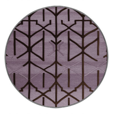 Machine Washable Trellis Pink Area Rug