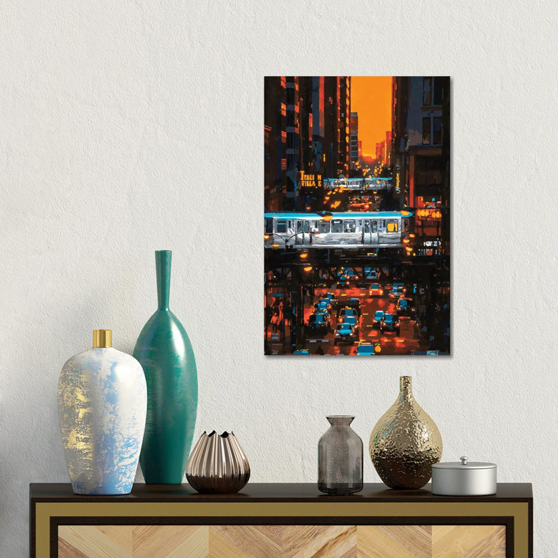 Trainhenge 1 Piece Wall Art on Canvas, 30.48 cm H x 45.72 cm W, No Frame