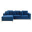 Benedick 4 Seater Velvet Corner Sofa -797415081-798840997