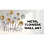 Art mural doré en cuivre Golden Aura, fleur de chambre à coucher Boho