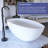 67" Solid Surface Freestanding Soaking Bathtub in Matte White