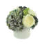 Hydrangeas, Peony And Blueberry In A White Pot-502493191