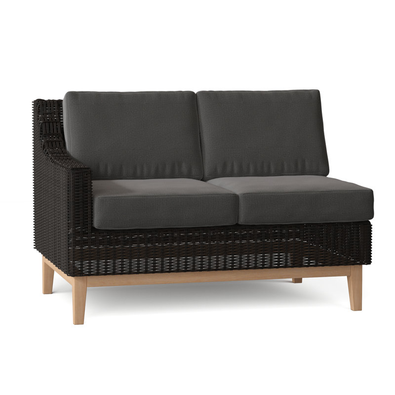 Frances Outdoor 2 - Seat Loveseat, Ash, Frances Black