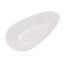 Baignoire autoportante de 59 po à surface solide, baignoire autoportante en résine de pierre de luxe fabriquée à la main avec trop-plein et bonde escamotable, blanc brillant