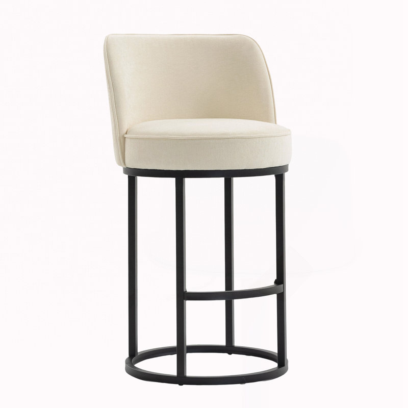 Ensemble de 2 tabourets de bar à hauteur de comptoir, Beige