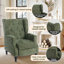 Manual Reclining Upholstered Wingback Armchair-1130921368