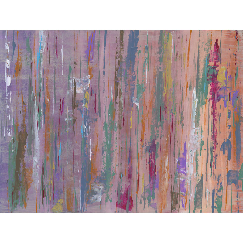 Mauve raclette - peinture sur toile tendue, H 12 po x l 16 po