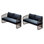 Polyester Blend Upholstered Bench